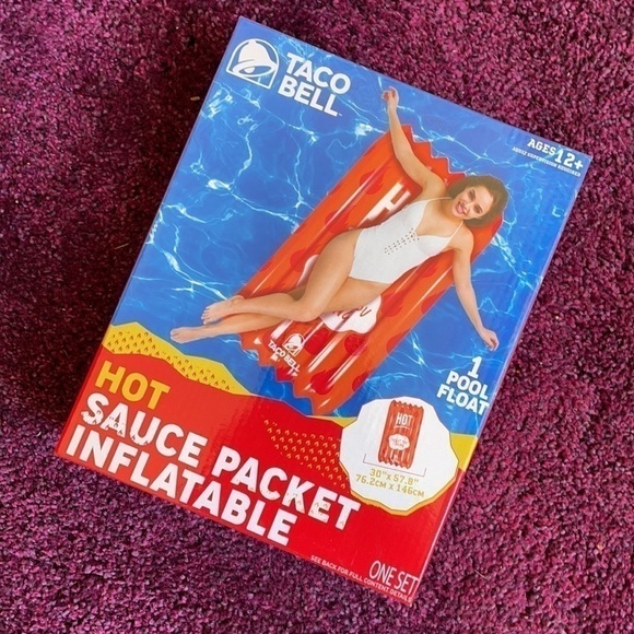 LAST ONE!! Taco Bell Pool Float NWT Hot Sauce Pool Inflatable Bachelorette Party - Picture 3 of 3